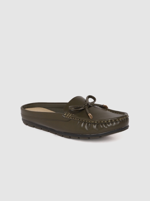

CERIZ Women Olive Green Loafers