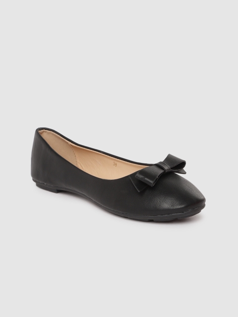 

CERIZ Women Black Solid Ballerinas