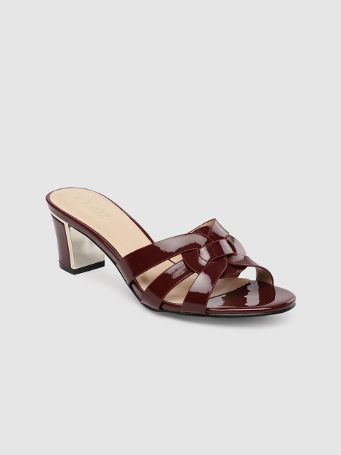 

CERIZ Women Burgundy Solid Sandals