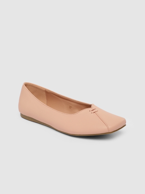 

CERIZ Women Nude-Coloured Solid Ballerinas