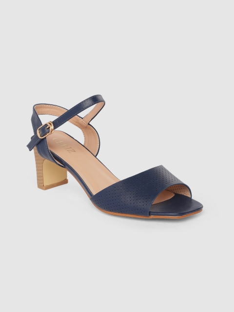 

CERIZ Women Navy Blue Solid Heel Sandals