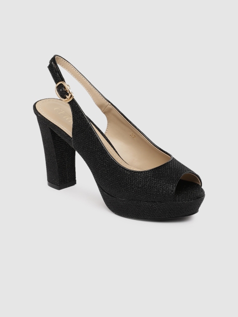 

CERIZ Women Black Solid Peep Toes