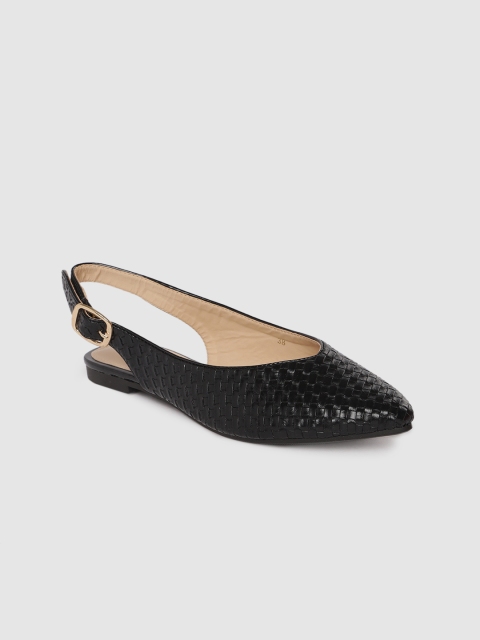 

CERIZ Women Black Textured Flats