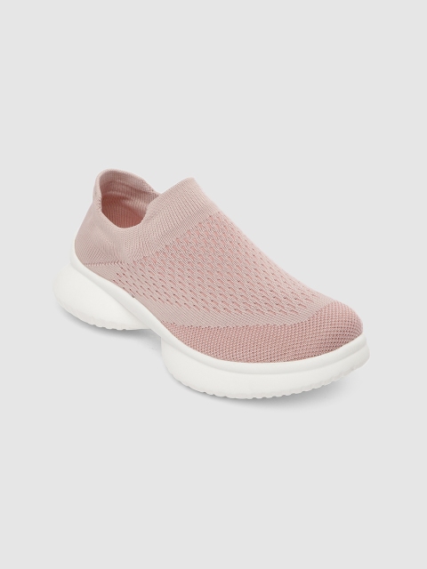 

CERIZ Women Pink Slip-On Sneakers