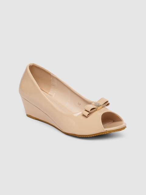 

CERIZ Women Beige Solid Peep Toes