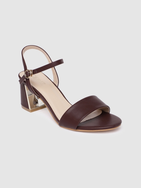 

CERIZ Women Burgundy Solid Heels