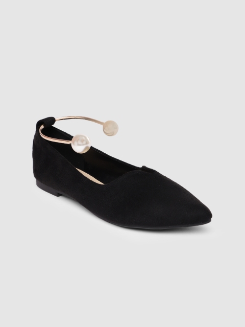 

CERIZ Women Black Solid Ballerinas
