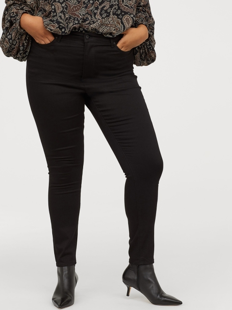 

H&M+ Women Black Solid Shaping High Jeans