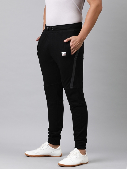 

U.S. Polo Assn. Denim Co. Men Black Slim Fit Solid Joggers with Side Stripes
