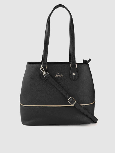 

Lavie Black Solid Shoulder Bag with Detachable Sling Strap