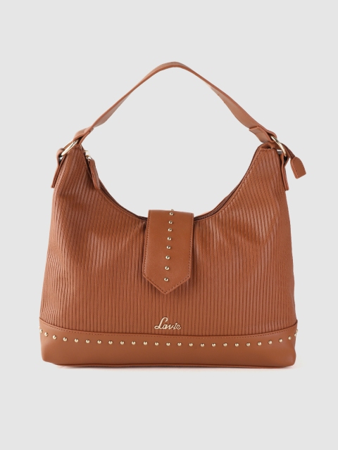 

Lavie Tan Brown Striped Hobo Bag