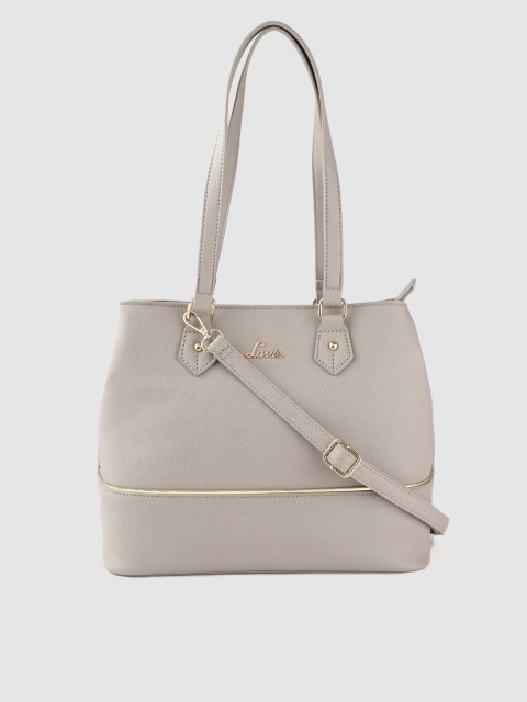 

Lavie Grey Solid Shoulder Bag with Detachable Sling Strap