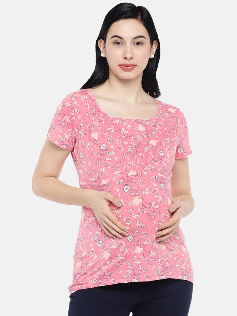 

Blush 9 Maternity Women Pink Printed Top