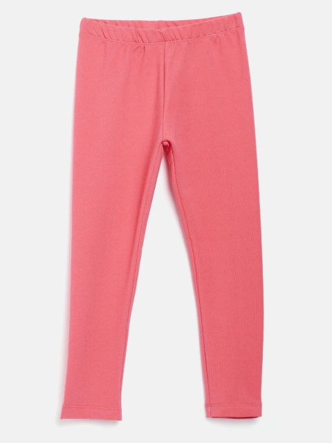 

Nauti Nati Girls Pink Solid Leggings