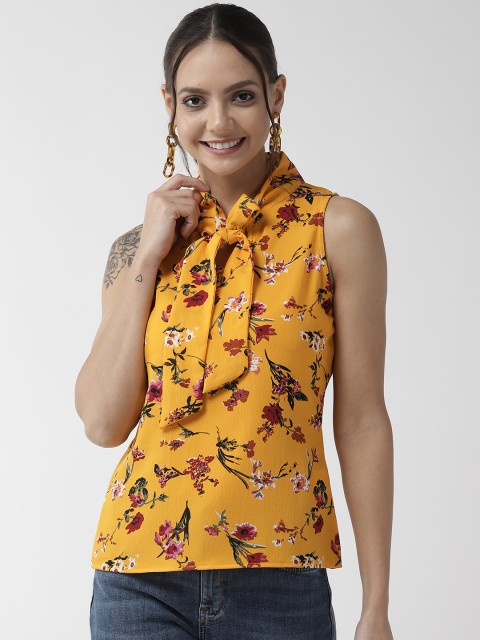 

Rue Collection Women Yellow & Red Printed Top