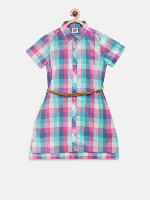 

Cub McPaws Girls Multicoloured Checked A-Line Dress, Multi