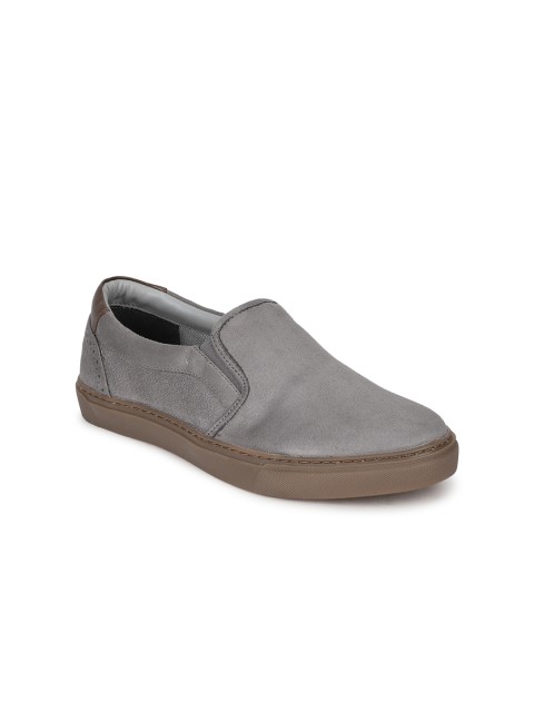 

Peter England Men Grey Slip-On Sneakers