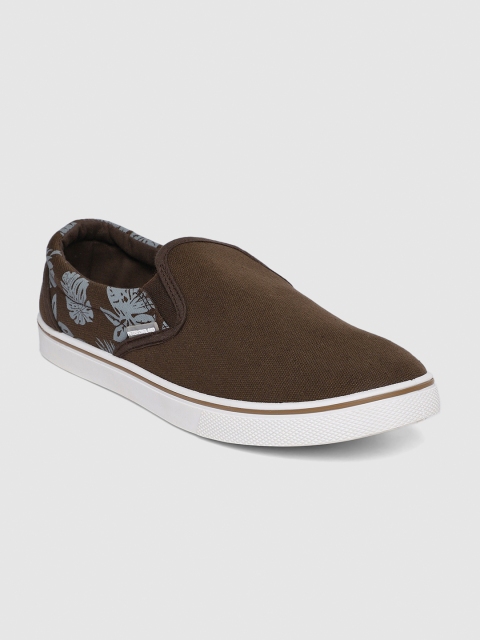 

Peter England Men Brown Slip-On Sneakers