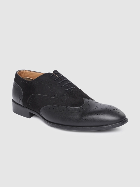 

Peter England Men Black Formal Brogues