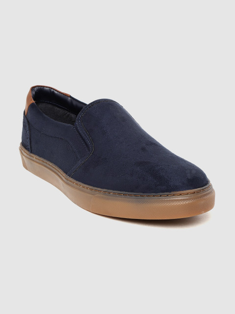 

Peter England Men Navy Blue Slip-On Sneakers