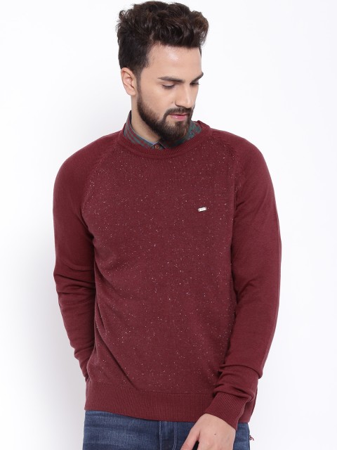 

Locomotive Maroon Sweater with Flecked Effect