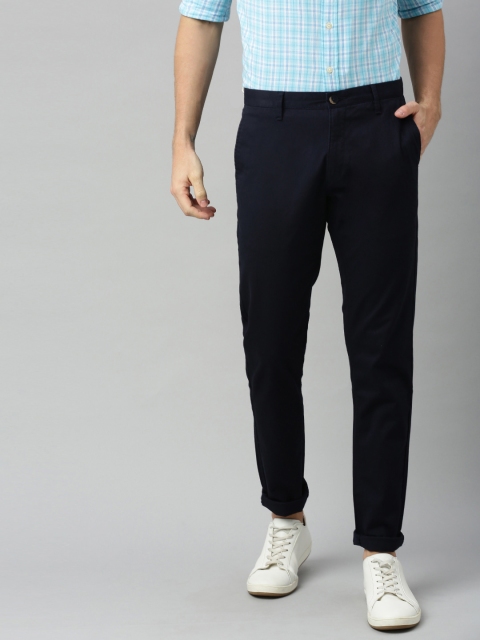 

U.S. Polo Assn. Men Navy Blue Austin Trim Fit Solid Chinos