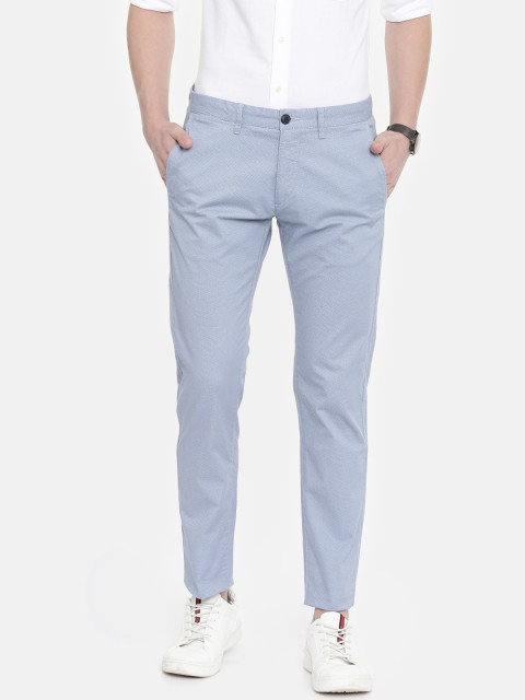 

U.S. Polo Assn. Men Blue Austin Trim Fit Printed Regular Trousers