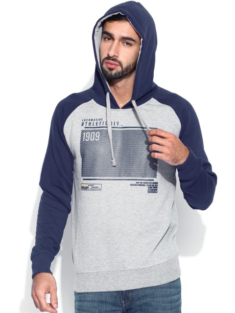 

Locomotive Grey Melange Printed Sweatshirt