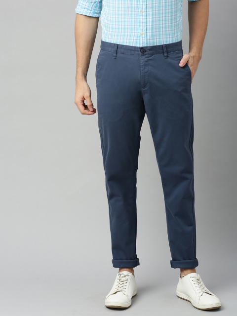 

U.S. Polo Assn. Men Navy Blue Austin Trim Fit Solid Chinos