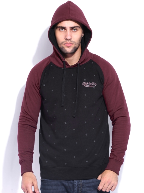 

Locomotive Black Printed Hooded Sweatshirt