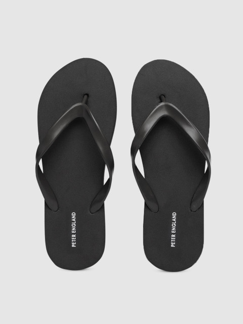 

Peter England Men Black Solid Thong Flip-Flops