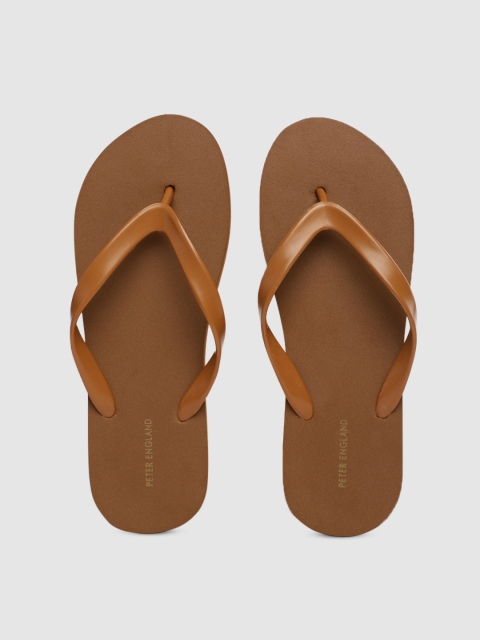 

Peter England Men Tan Brown Solid Thong Flip-Flops