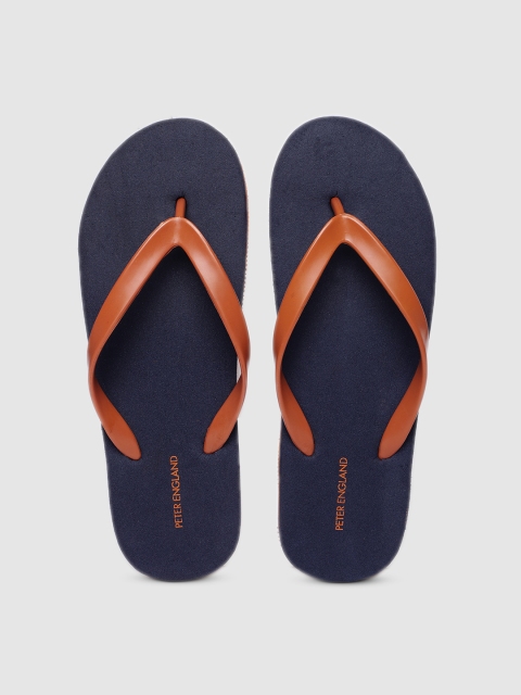 

Peter England Men Orange Solid Thong Flip-Flops