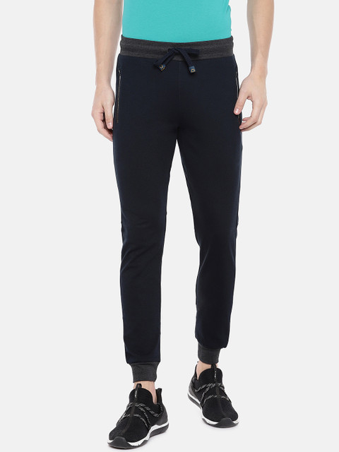 

Sweet Dreams Men Black Solid Slim Fit Joggers, Navy blue