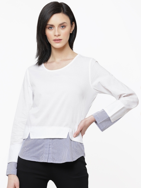 

DODO & MOA Women White Solid Top