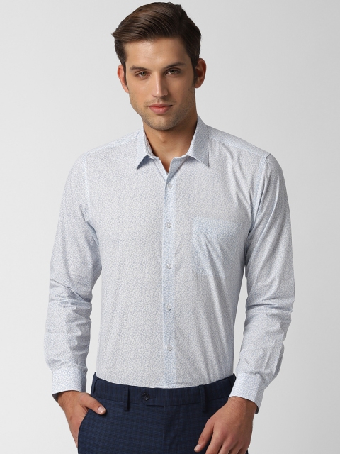 

Peter England Men Blue Slim Fit Printed Casual Shirt
