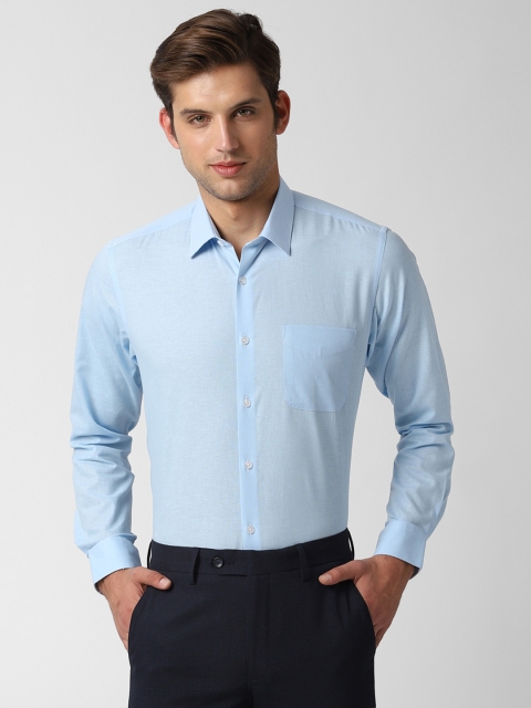 

Peter England Men Blue Slim Fit Solid Casual Shirt