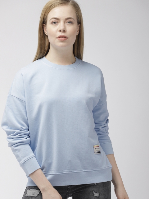 

Tommy Hilfiger Women Blue Solid Sweatshirt