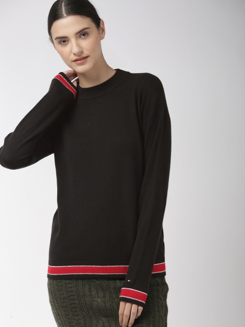 

Tommy Hilfiger Women Black Solid Sweater