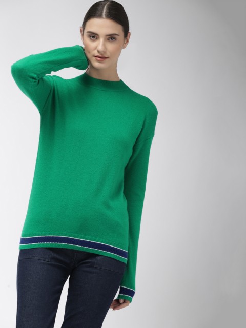 

Tommy Hilfiger Women Green Solid Sweater