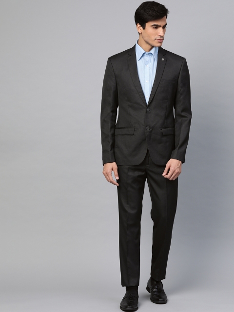 

Park Avenue Men Black Neo Fit Textured Formal Suit