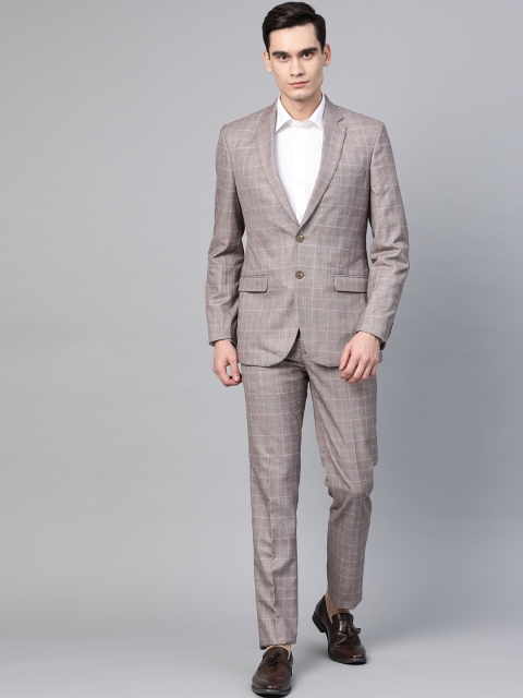 

Raymond Men Brown Contemporary Fit Checked Single-Breasted Formal Suit