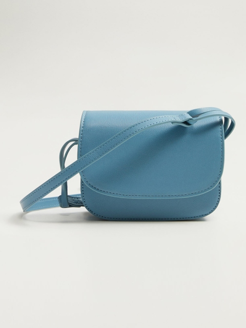 

MANGO Blue Solid Sling Bag