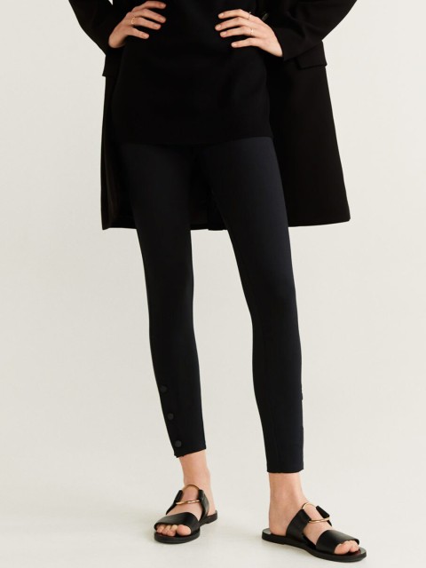 

MANGO Women Black Regular Fit Solid Jeggings