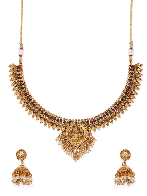 

Spargz Women Gold-Plated Temple Jewellery Set