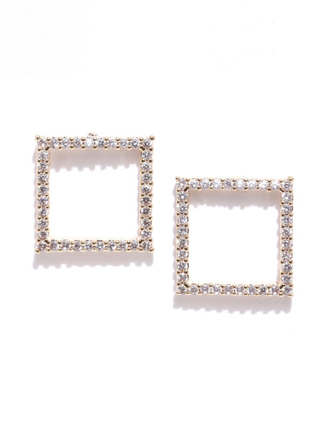 

Carlton London Gold-Plated CZ Square Studs