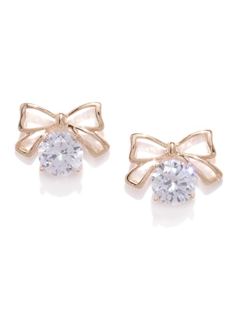 

Carlton London Gold-Plated Bow-Shaped CZ Studs