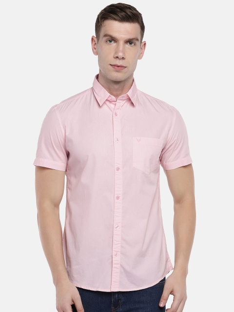 

Globus Men Pink Regular Fit Solid Casual Shirt