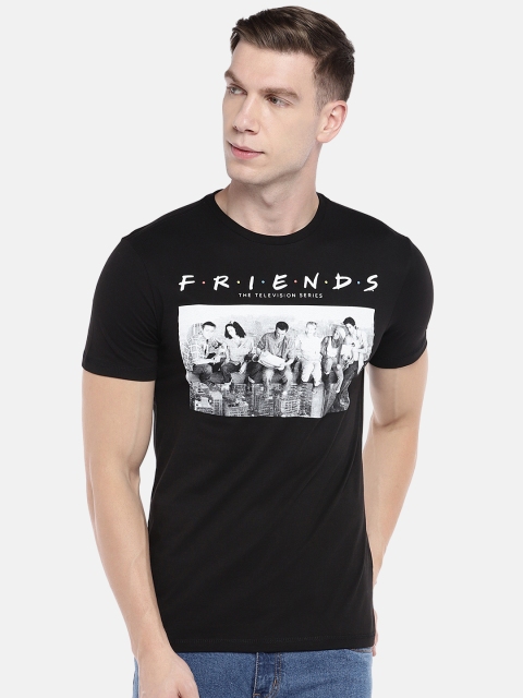 

Globus Men Black F.R.I.E.N.D.S Printed Round Neck T-shirt