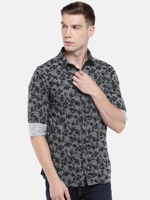 

Globus Men Black & Grey Regular Fit Printed Casual Shirt